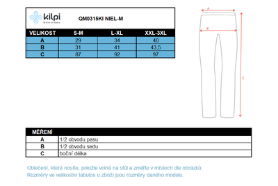 Kilpi Niel M pánské funkční spodky modrá - XXL/3XL